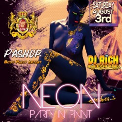 Neon Party at Club Joi FREE Neon Body Paint by Pashure!